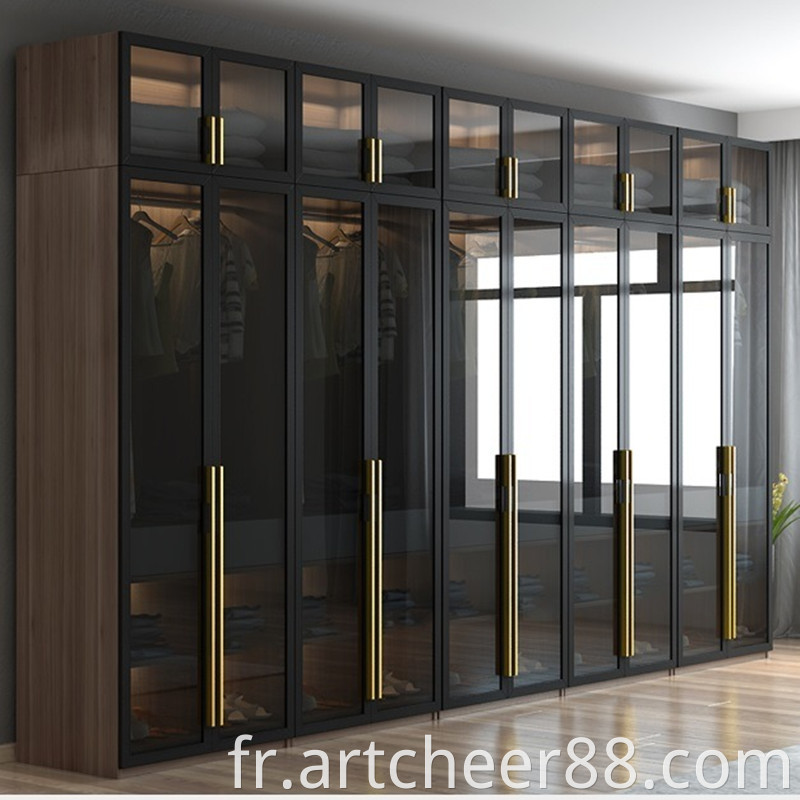 Modern Nordic Simplicity Easy To Clean And Assemble Glass Doors Bedroom Walk In Wardrobe Closet For Family House And Hotel Zf Cw 015 Jpg